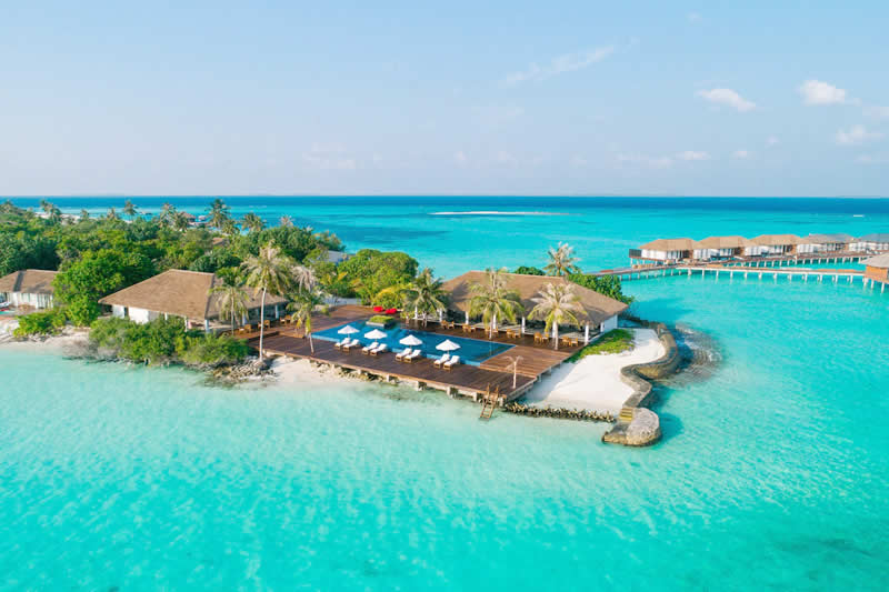 noku maldives, lmain pool