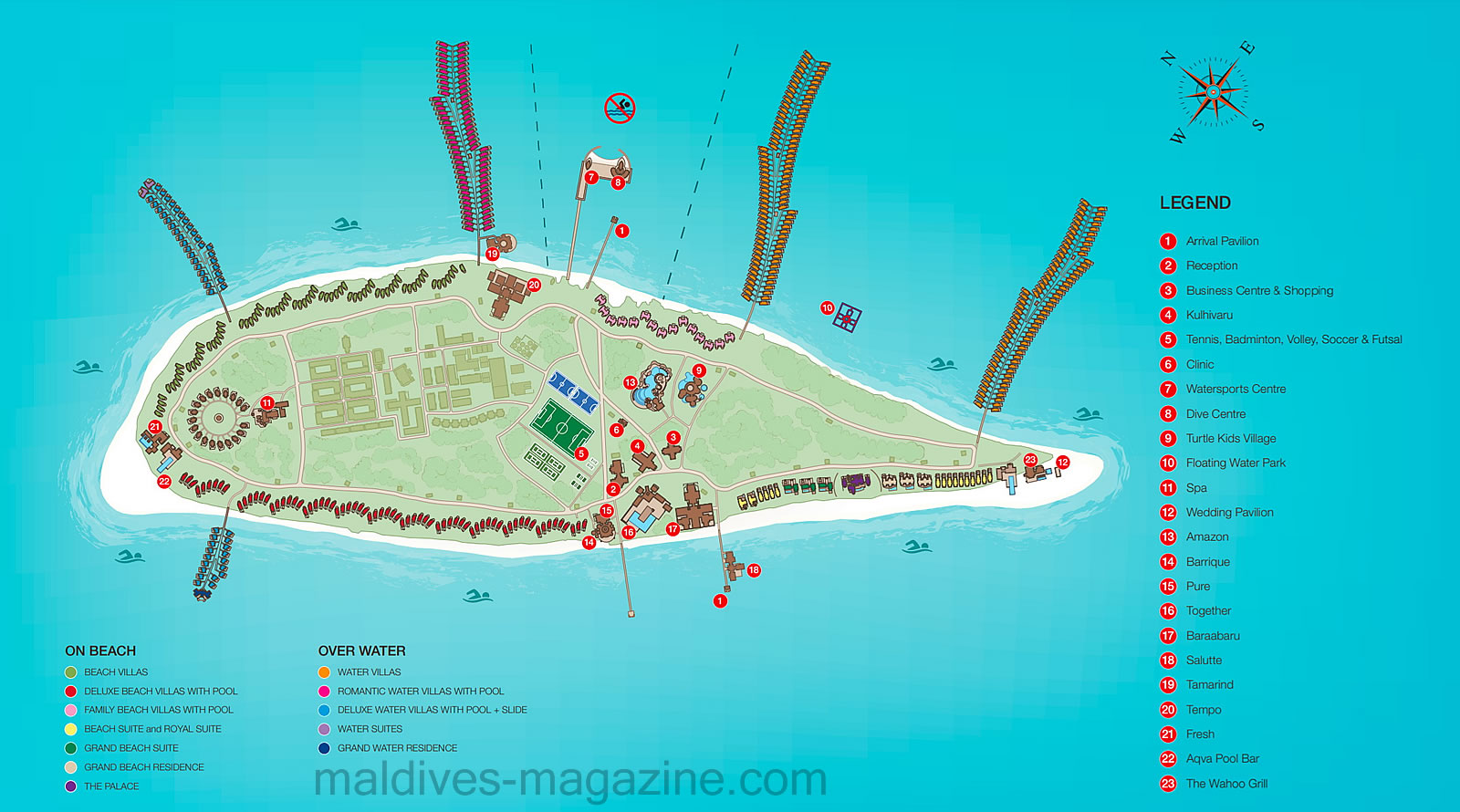 Siyam World Maldives карта отеля